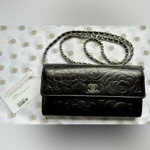 Authentic Chanel Camellia converted WOC with dustbag. FIRM price.
